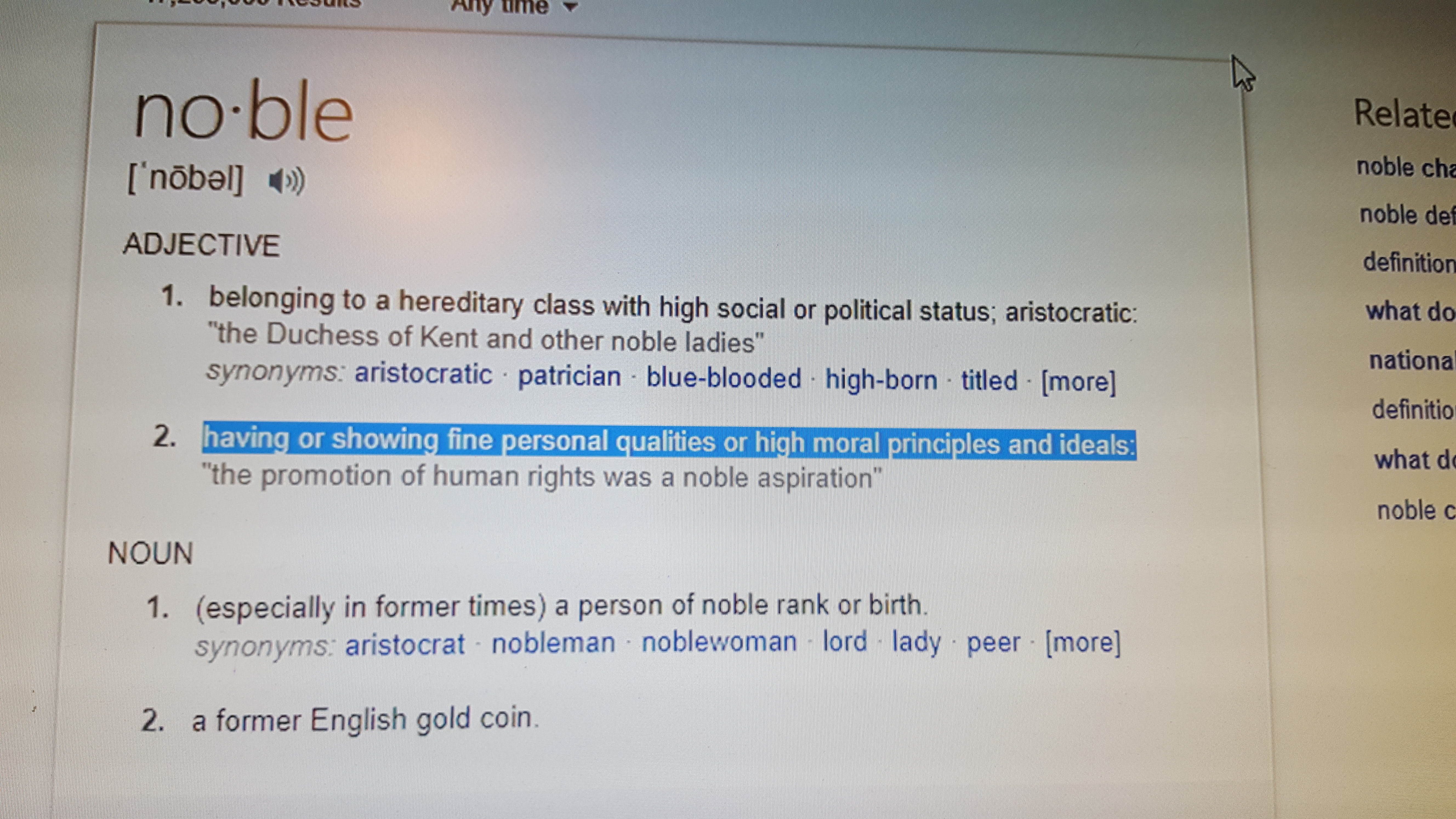 noble definition